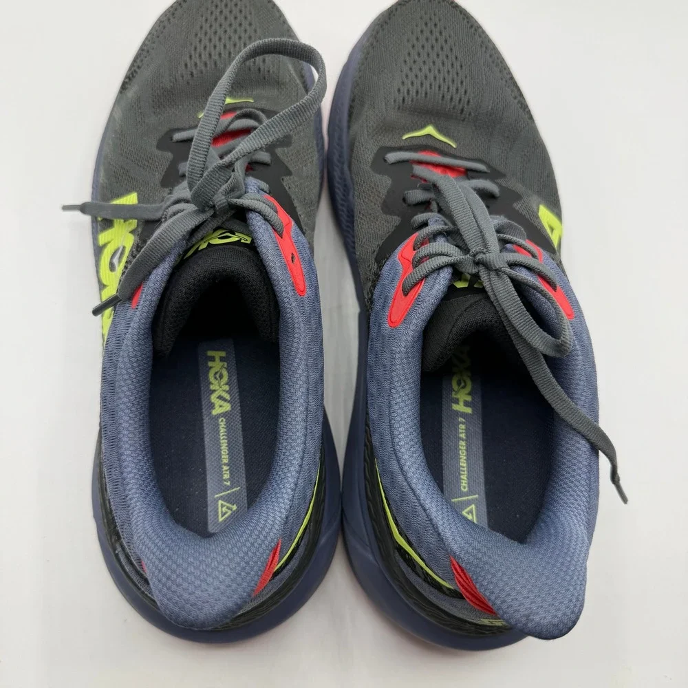 Hoka Challenger ATR 7 Women's Trail Running Shoes‎ Gray Red Yellow Size 11B